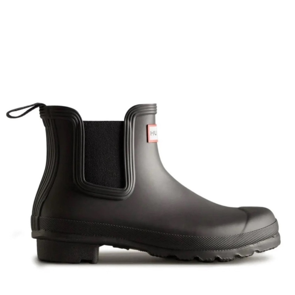 HUNTER Women's Original Chelsea Rain Boots Waterproof Size 8 Black New - Picture 2 of 16
